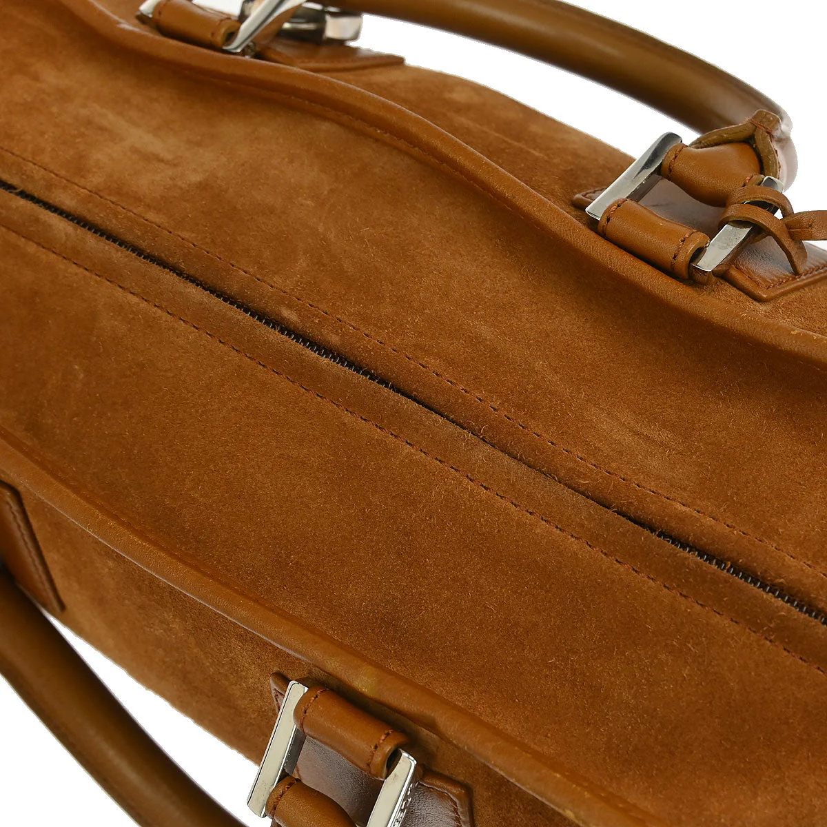 Loewe Brown Suede Amazona 28 Handbag - Image 7