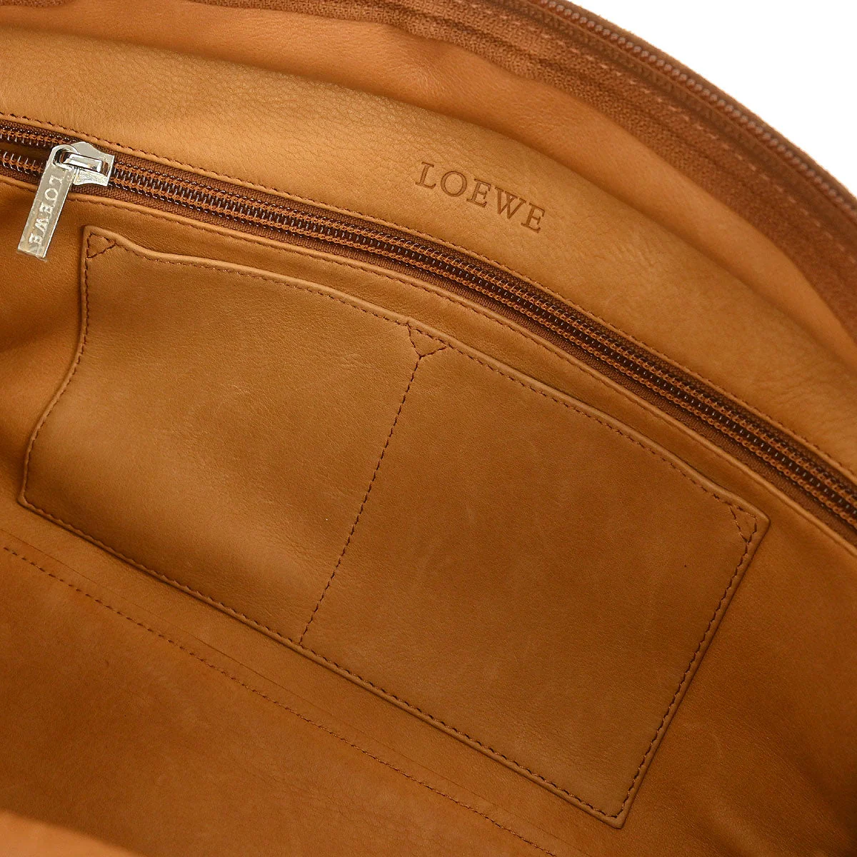 Loewe Brown Suede Amazona 28 Handbag - Image 9