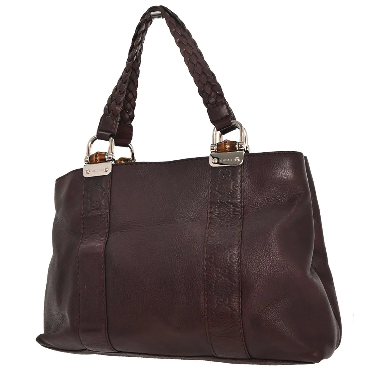 Gucci Brown Leather Tote Handbag - Image 2