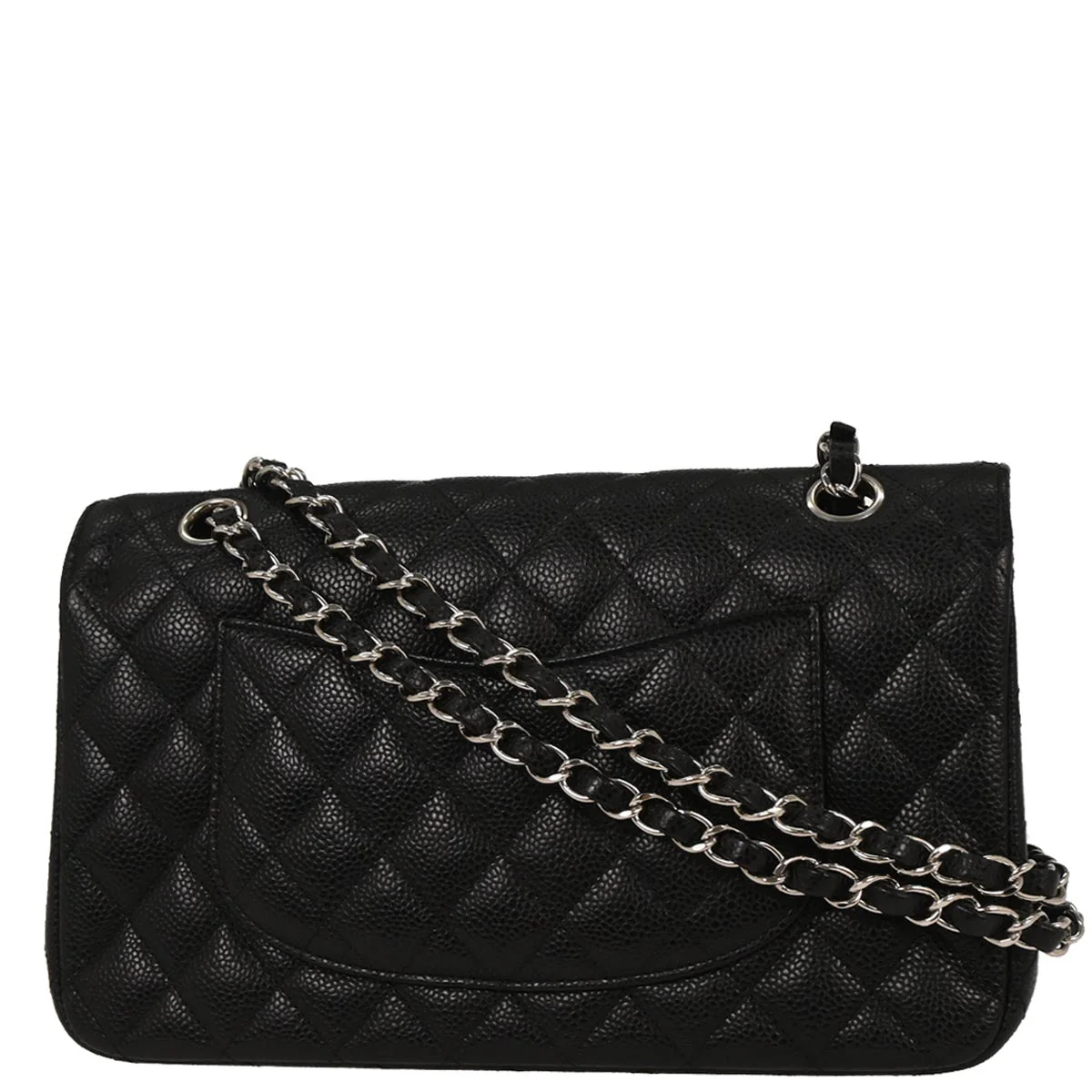 Chanel 2019 Black Caviar Medium Classic Double Flap Shoulder Bag 155715 - Image 2