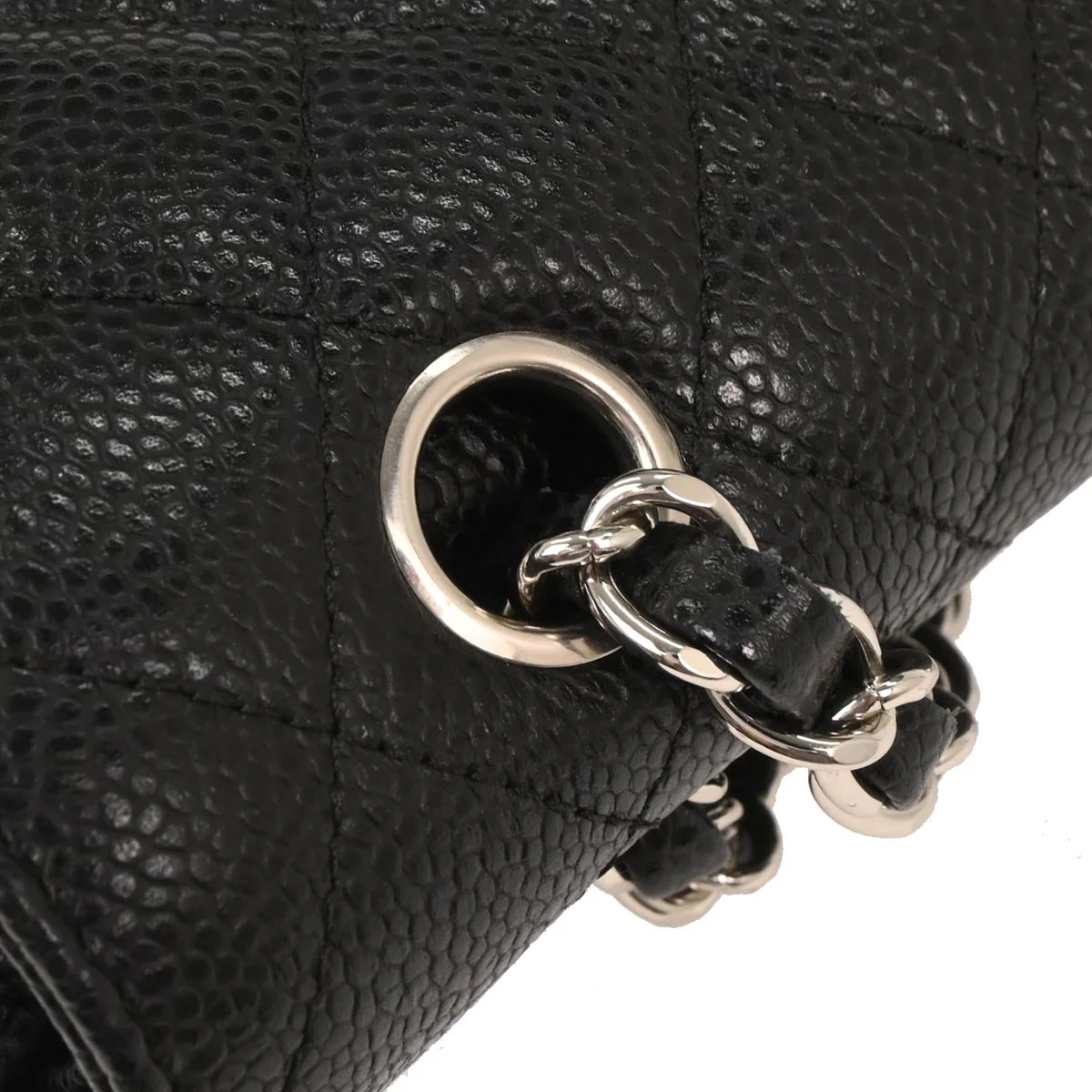 Chanel 2019 Black Caviar Medium Classic Double Flap Shoulder Bag 155715 - Image 5