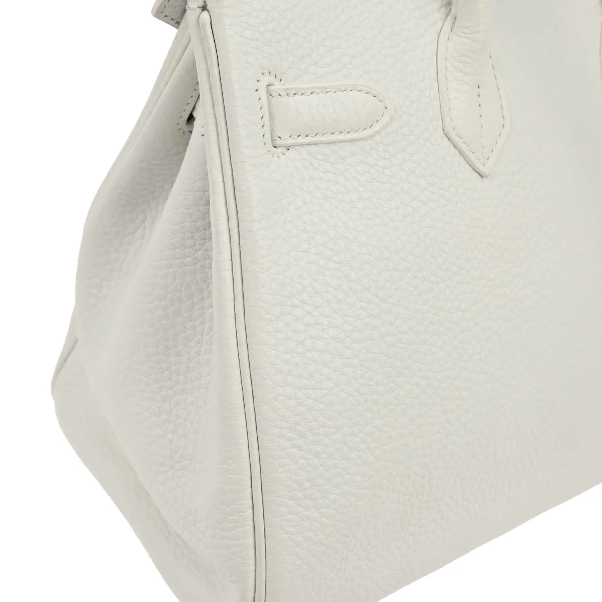 Hermes White Taurillon Clemence Birkin 30 Handbag - Image 3