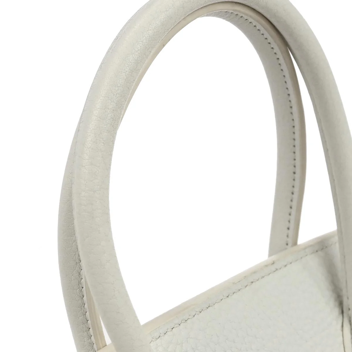 Hermes White Taurillon Clemence Birkin 30 Handbag - Image 4