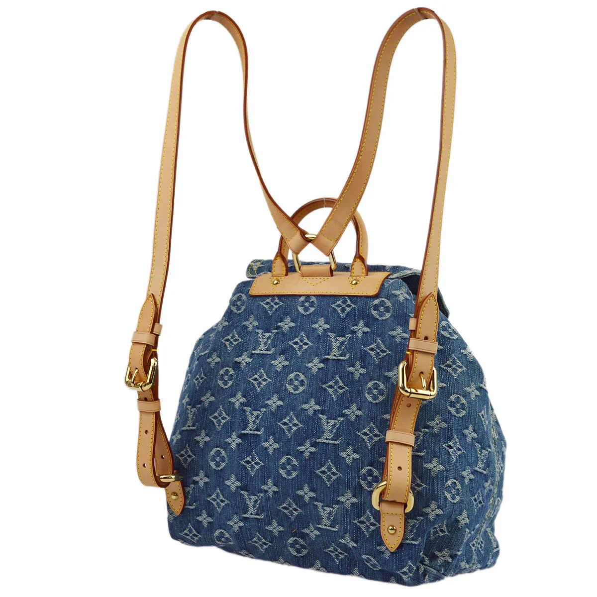 Louis Vuitton 2006 Blue Monogram Denim Sac a Dos GM Backpack M95056 - Image 2