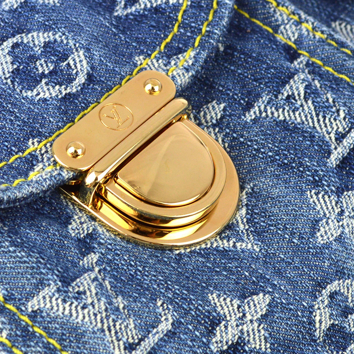 Louis Vuitton 2006 Blue Monogram Denim Sac a Dos GM Backpack M95056 - Image 5