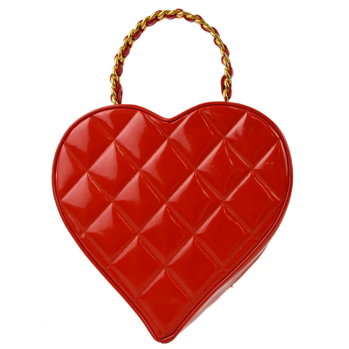 Chanel 1994-1996 Red Heart Vanity Handbag - Image 2