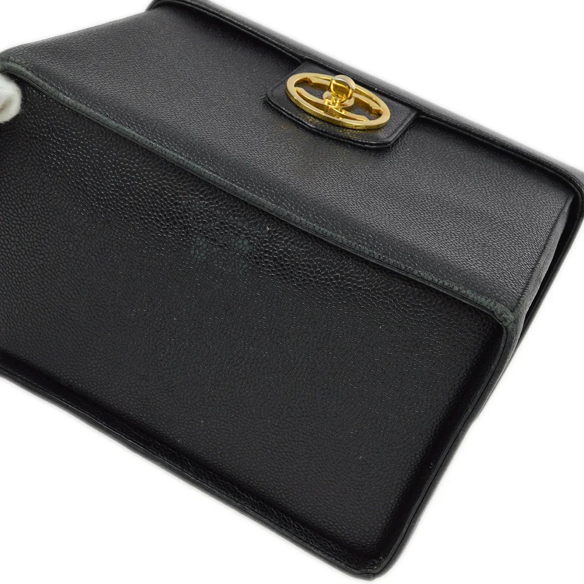 Chanel 1994-1996 Black Caviar Vanity 2way Shoulder Handbag - Image 3