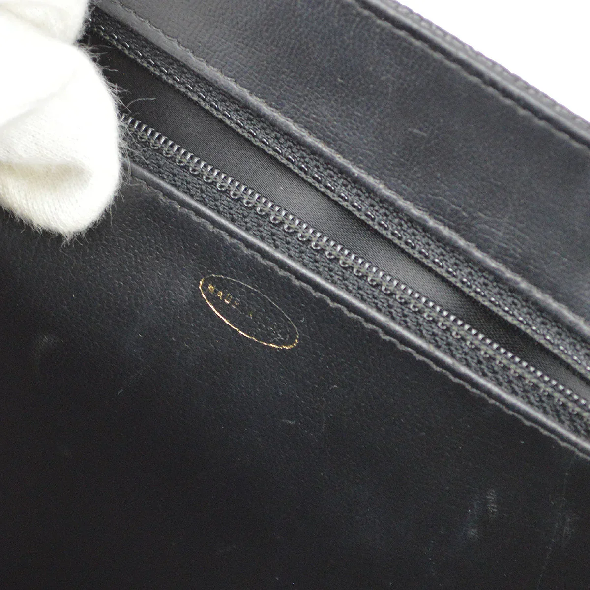 Chanel 1994-1996 Black Caviar Vanity 2way Shoulder Handbag - Image 8