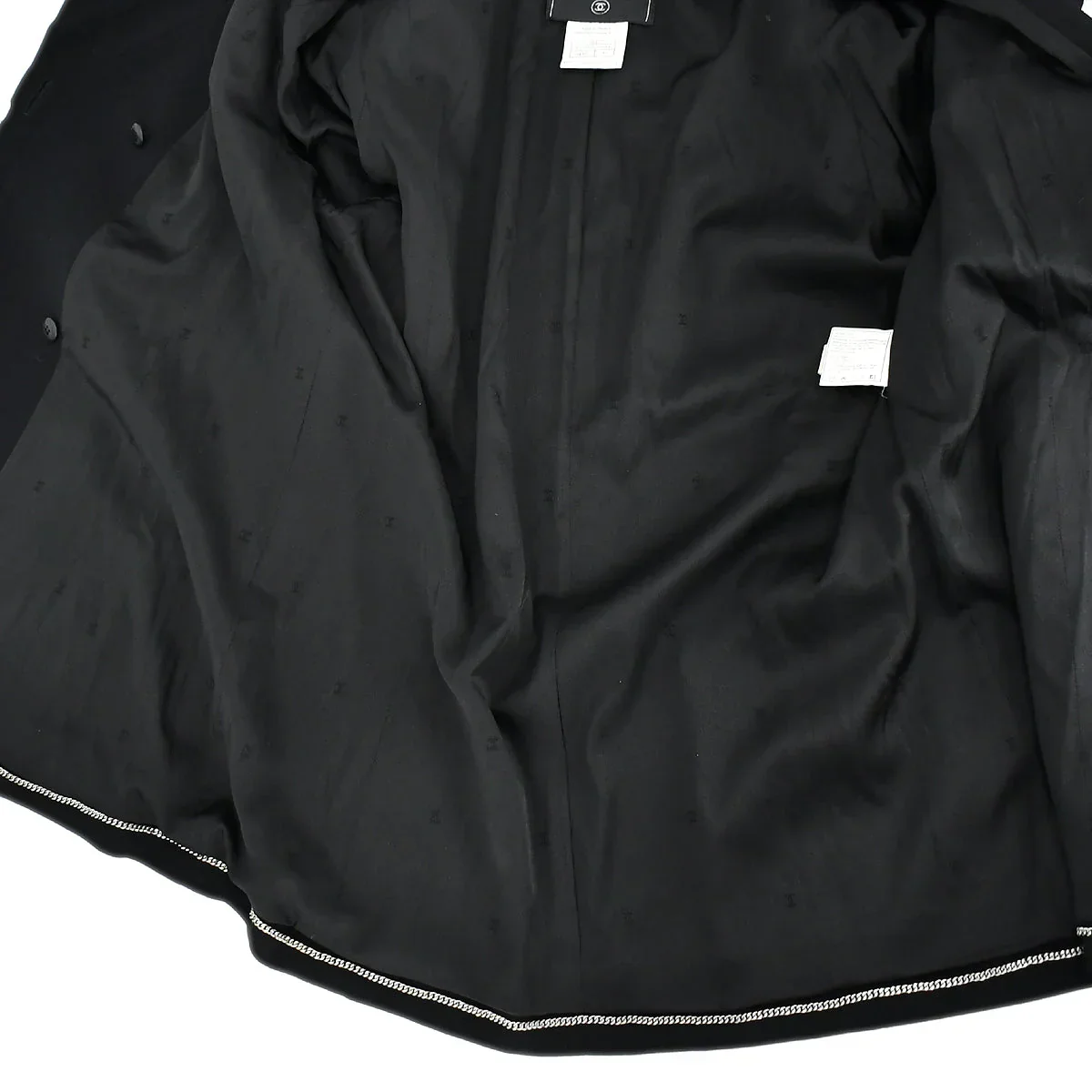 Chanel Single Breasted Jacket Black 98A #40 - Image 6