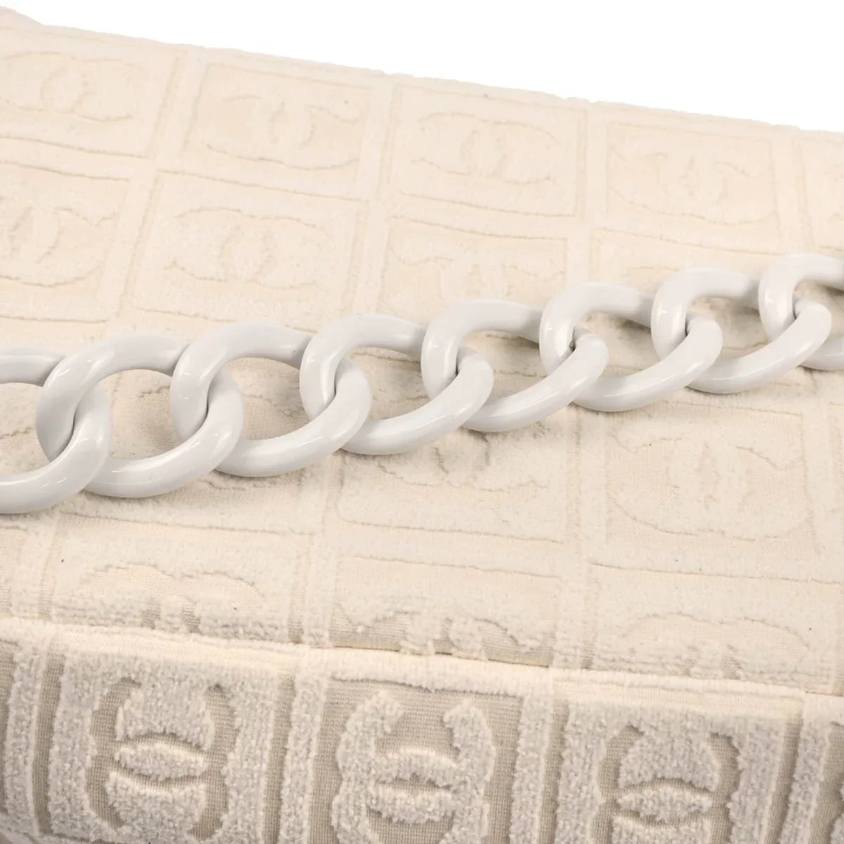 Chanel 2002-2003 White Cotton Handbag - Image 7