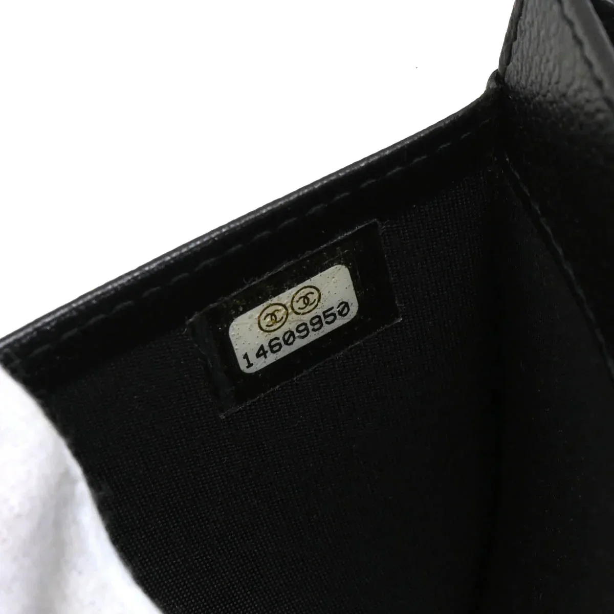 Chanel 2010-2011 Black Calfskin Camellia Long Wallet - Image 8