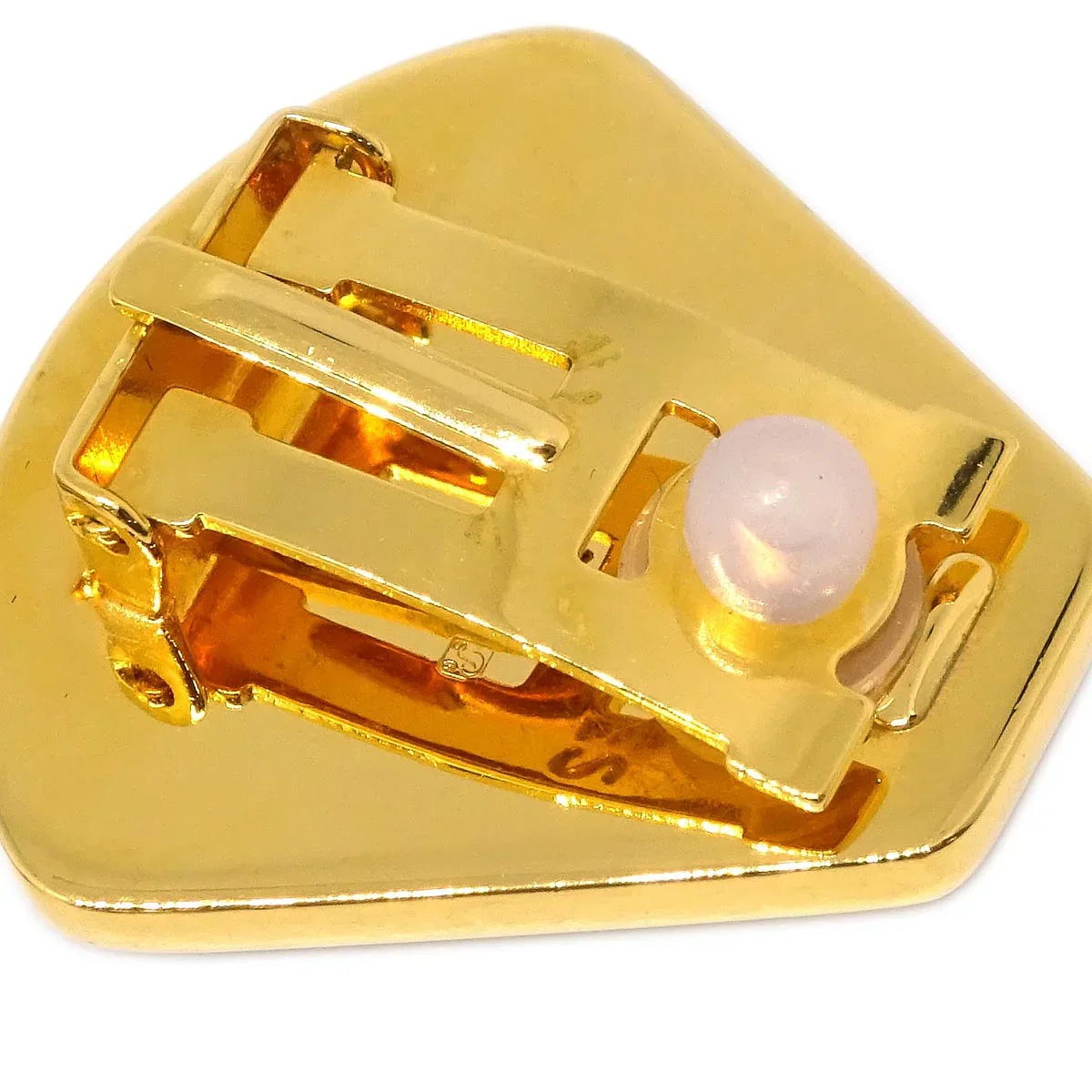 Hermes Gold Enamel Cloisonne Ware Earrings Clip-On - Image 3