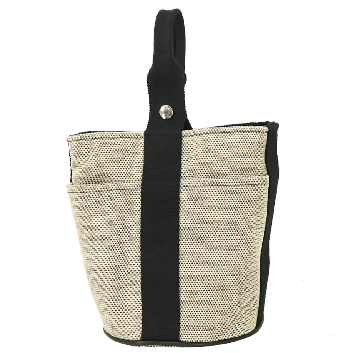 Hermes Black Beige Toile H Saxo PM Handbag - Image 2
