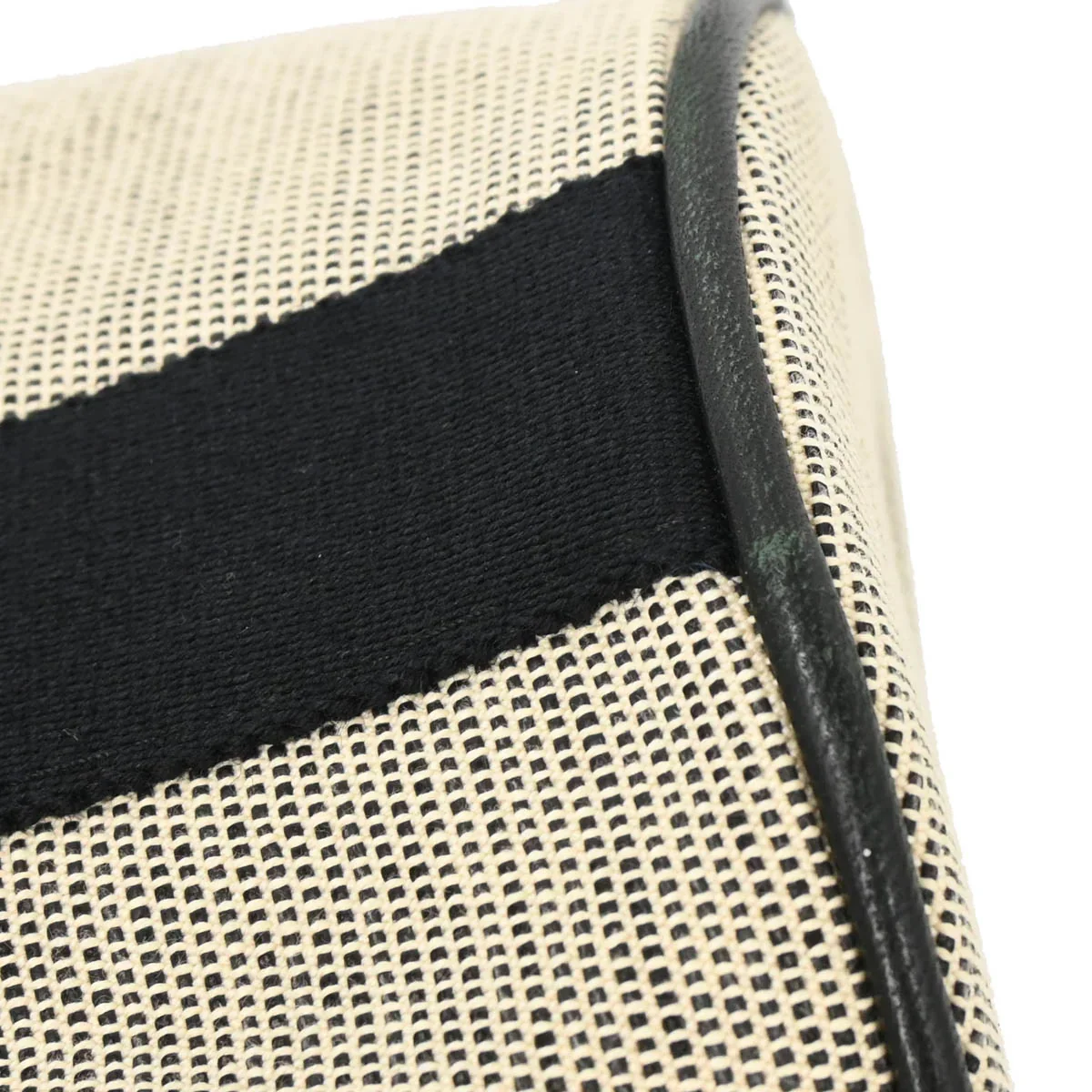 Hermes Black Beige Toile H Saxo PM Handbag - Image 7