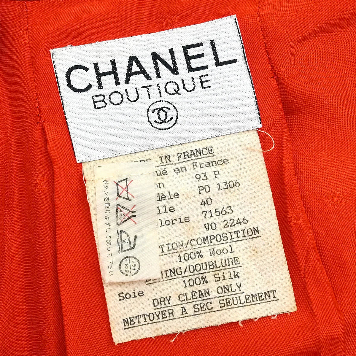 Chanel 1993 Single Breasted Jacket Red #40 - Image 9