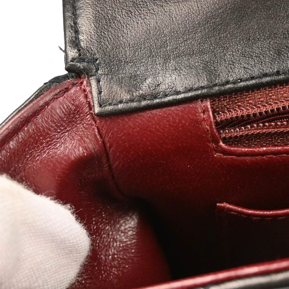 Chanel 1994-1996 Black Lambskin Shoulder Bag - Image 9