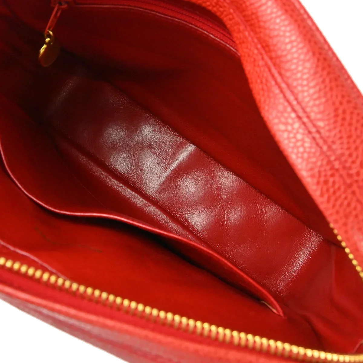 Chanel 1991-1994 Red Caviar Camera Bag Small - Image 7