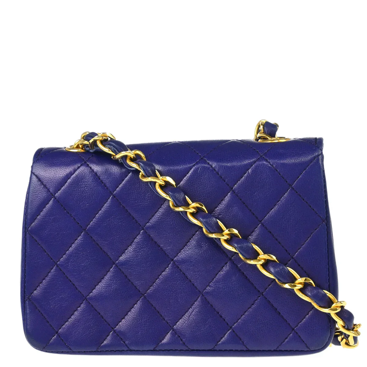 Chanel Purple Lambskin Shoulder Bag - Image 2
