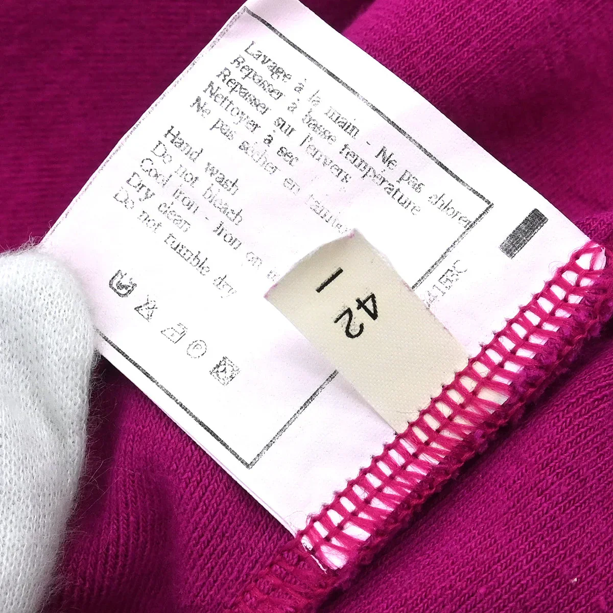 Chanel Short Sleeve Top Pink Velour #42 - Image 10