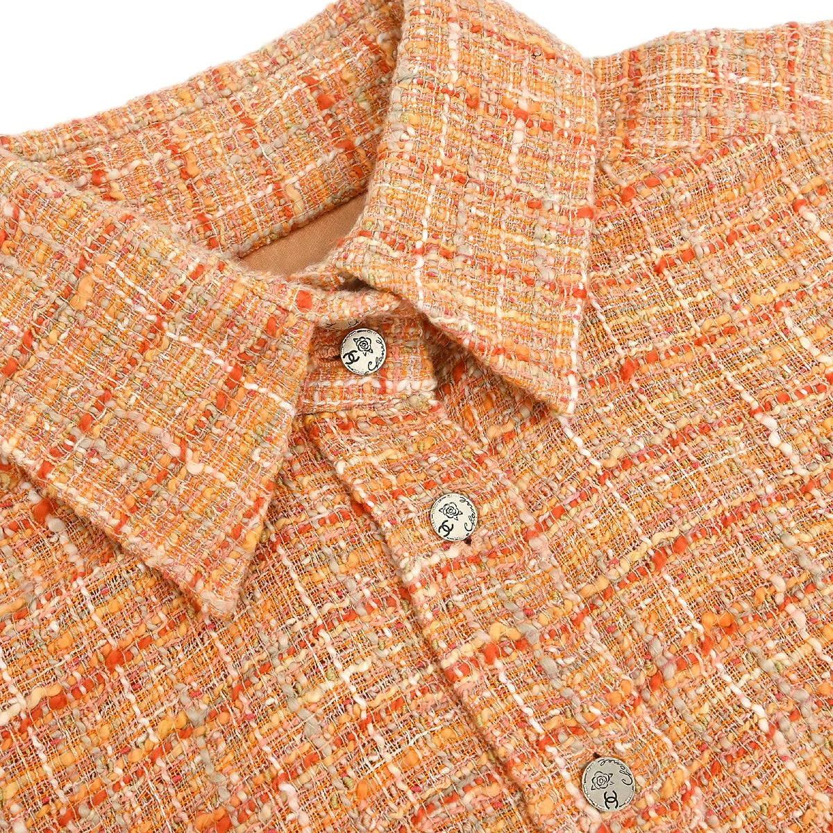Chanel 2006 Sport Line Single Breasted Short Sleeve Jacket Orange #42 - Image 3