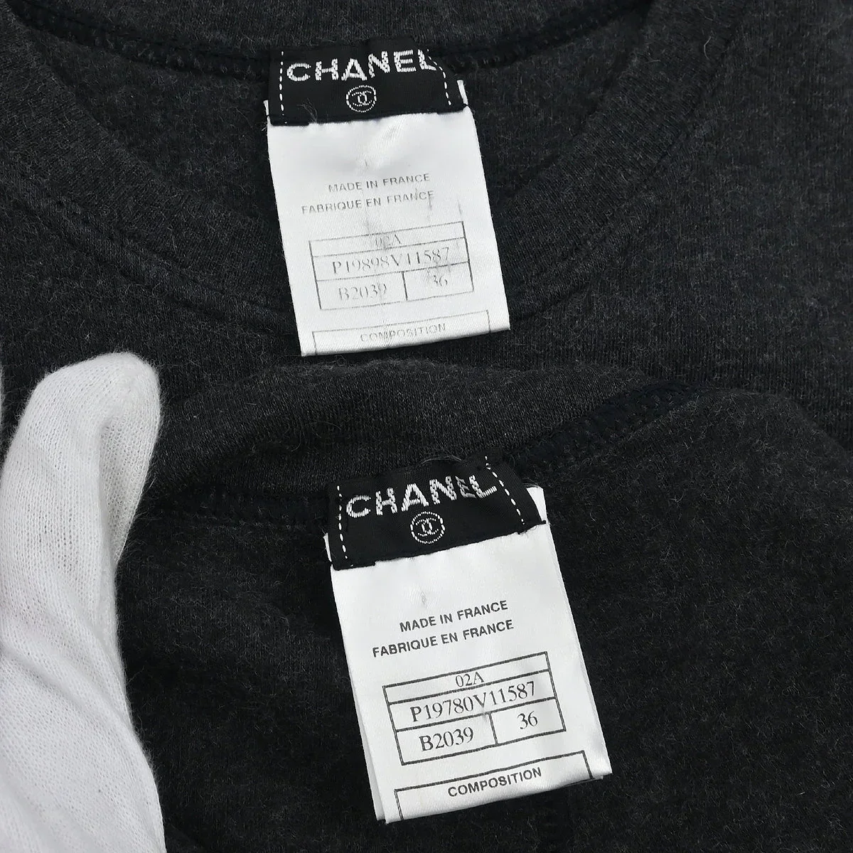 Chanel 2002 Setup Sleeveless Top Short Pants Gray #36 - Image 10