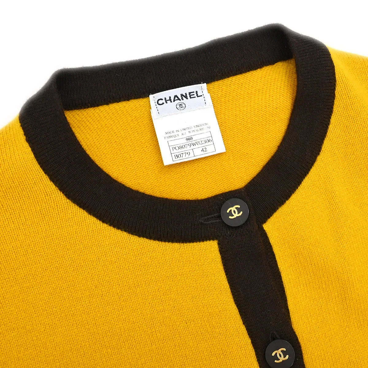 Chanel 1996 Cardigan Yellow #42 - Image 3