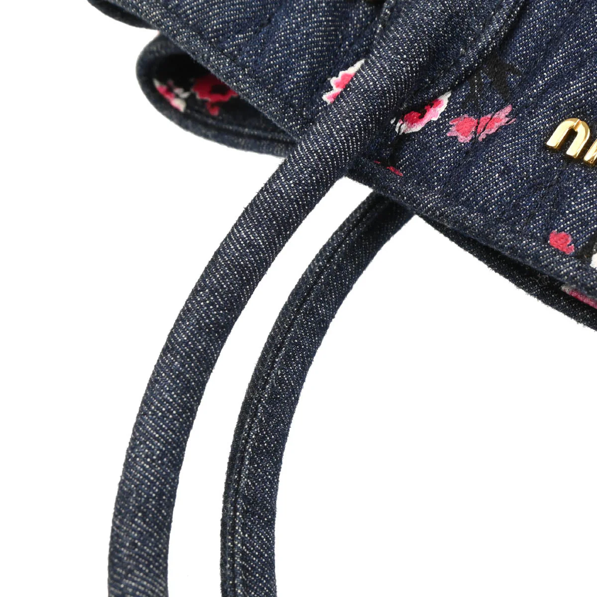 Miu Miu Navy Denim Matelasse 2way Tote Bag - Image 6