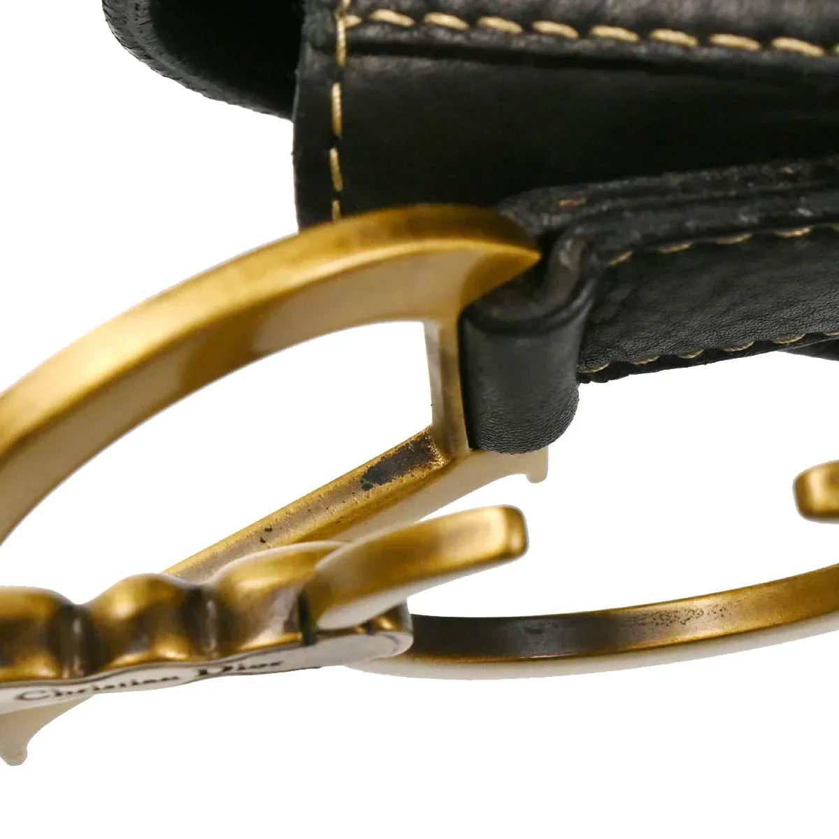 Christian Dior 2002 Black Leather Saddle Shoulder Bag - Image 7