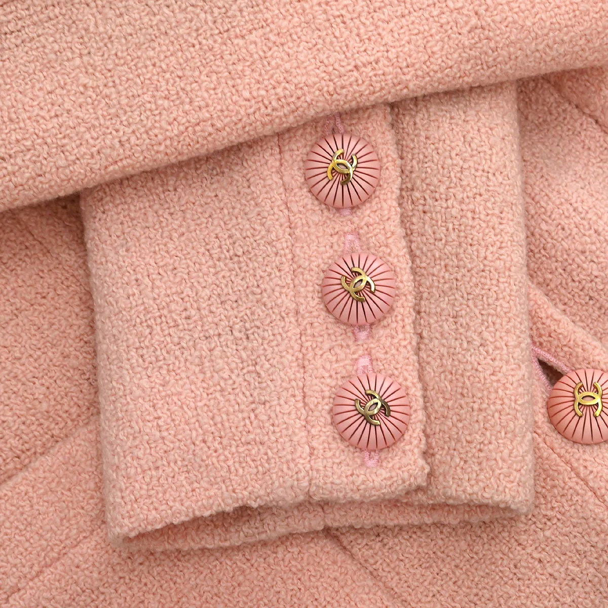 Chanel 1993 Setup Suit Jacket Skirt Pink #38 - Image 4