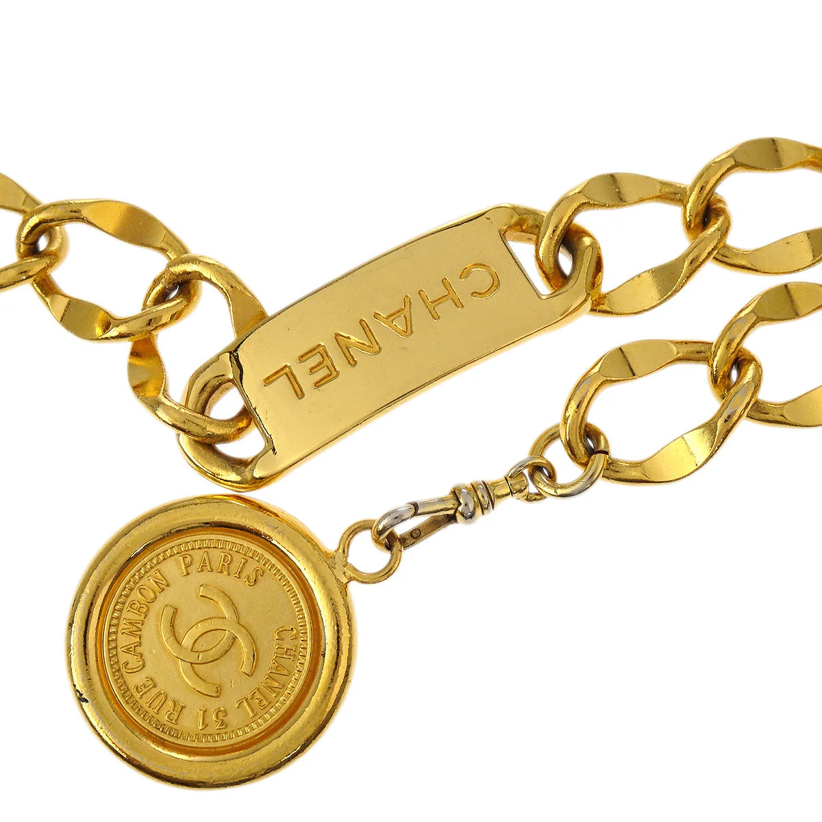 Chanel Chain Belt Medallion Gold Small Good - Image 3