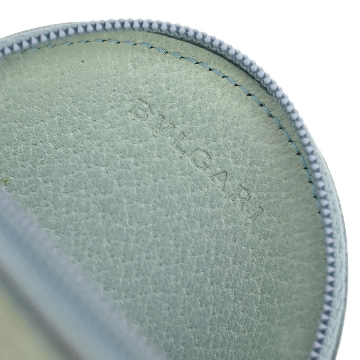 Bvlgari Light Blue Leather Coin Case Wallet - Image 6
