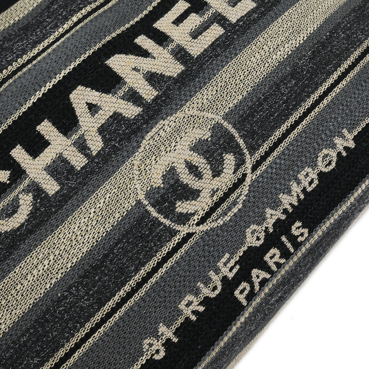 Chanel 2018-2019 Gray Canvas Medium Deauville 2way Shoulder Tote Bag - Image 4
