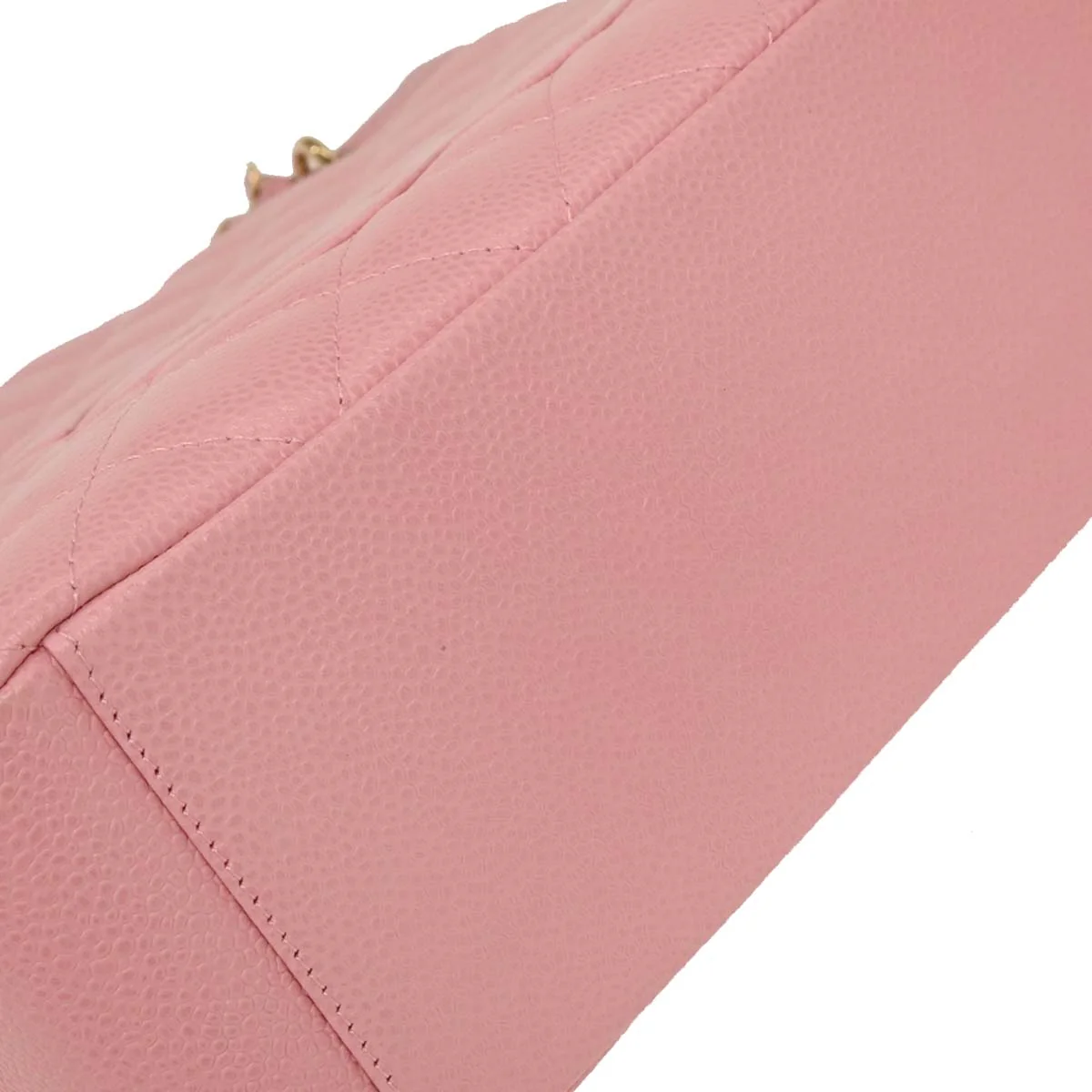 Chanel 2003-2004 Pink Caviar Petite Shopping Tote PST Chain Handbag - Image 4
