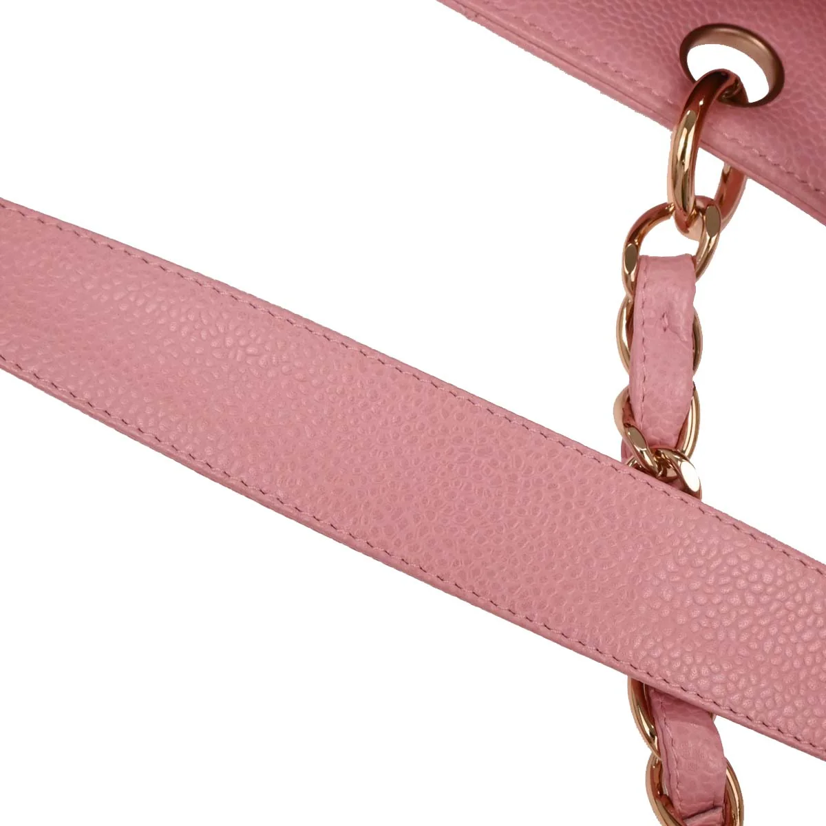 Chanel 2003-2004 Pink Caviar Petite Shopping Tote PST Chain Handbag - Image 6