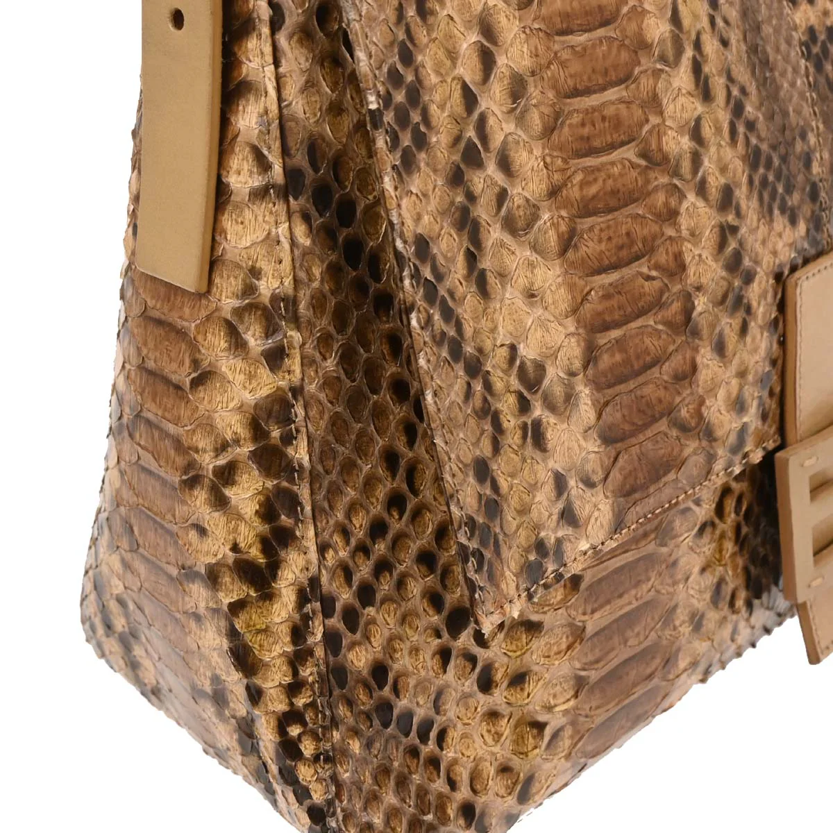 Fendi * Brown Python Mamma Baguette Handbag - Image 3