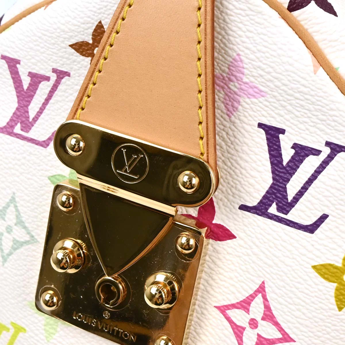 Louis Vuitton White Monogram Multicolor Keepall 45 Handbag M92641 - Image 3