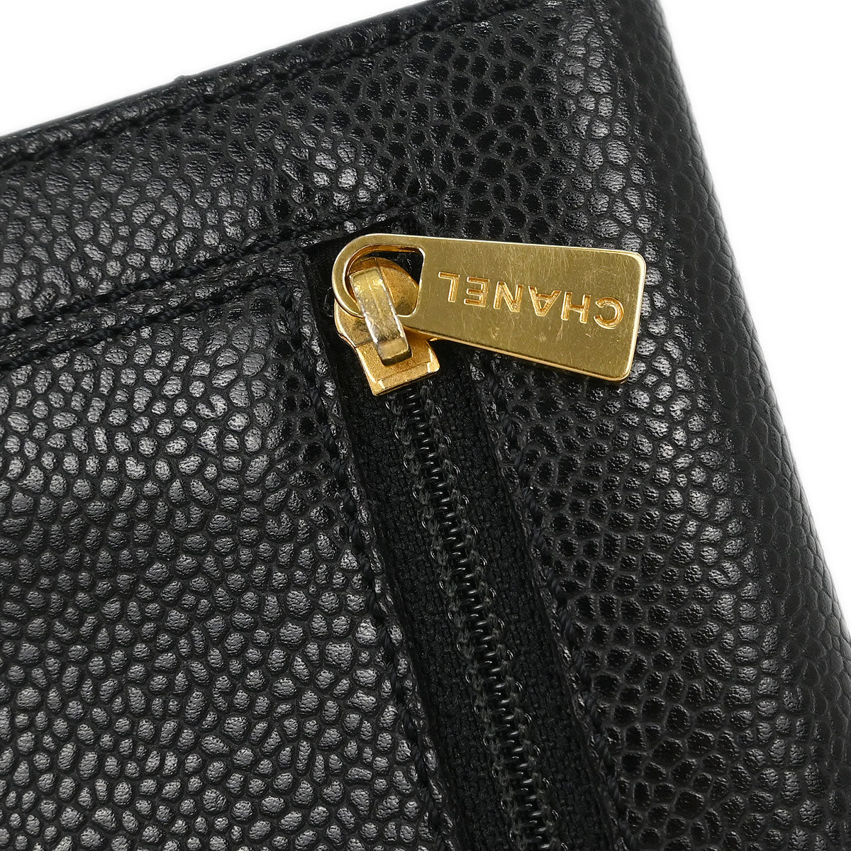 Chanel Black Caviar Trifold Wallet - Image 3