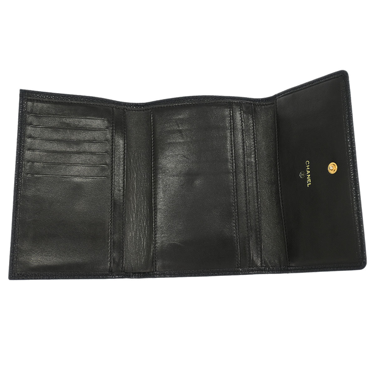 Chanel Black Caviar Trifold Wallet - Image 5