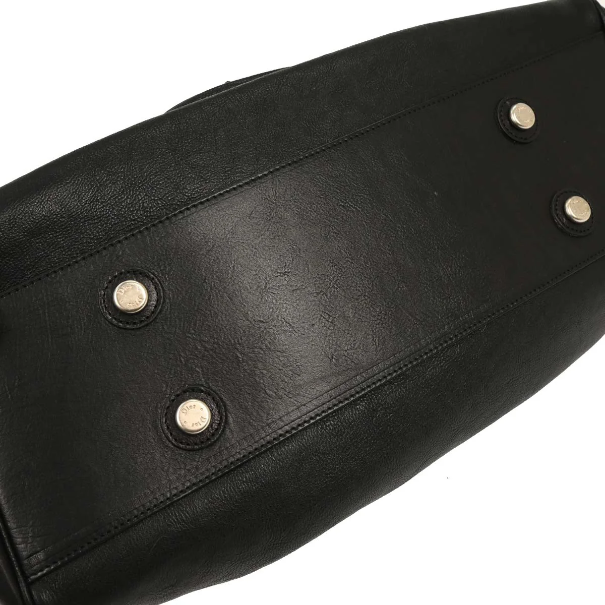 Christian Dior 2006 Black Leather My Dior Frame Bowling Handbag - Image 5