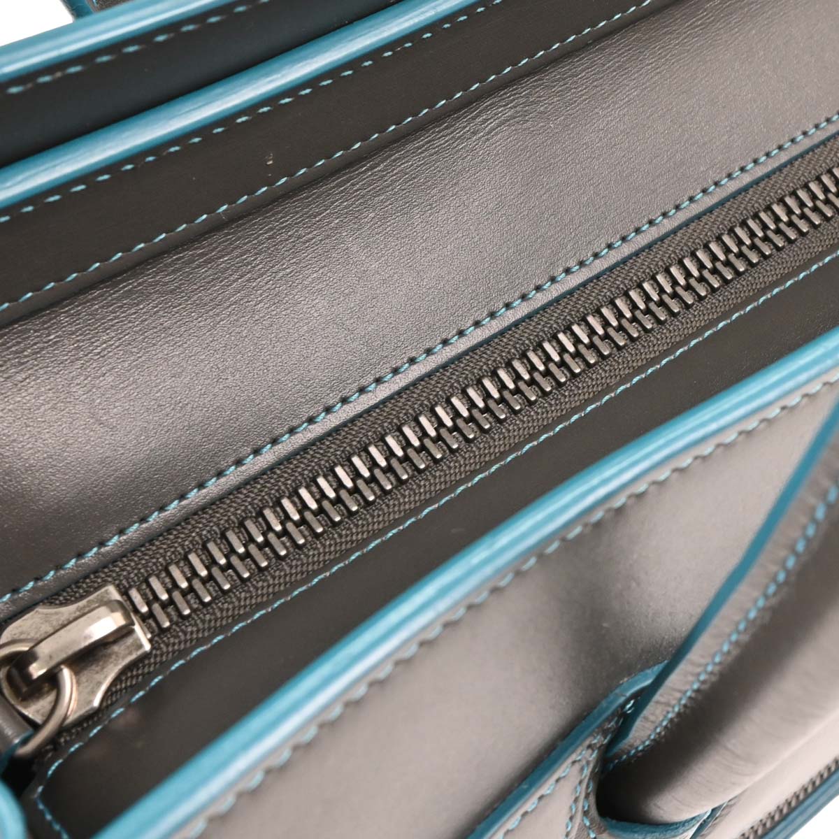 Celine Gray Leather Micro Luggage Tote Bag - Image 7