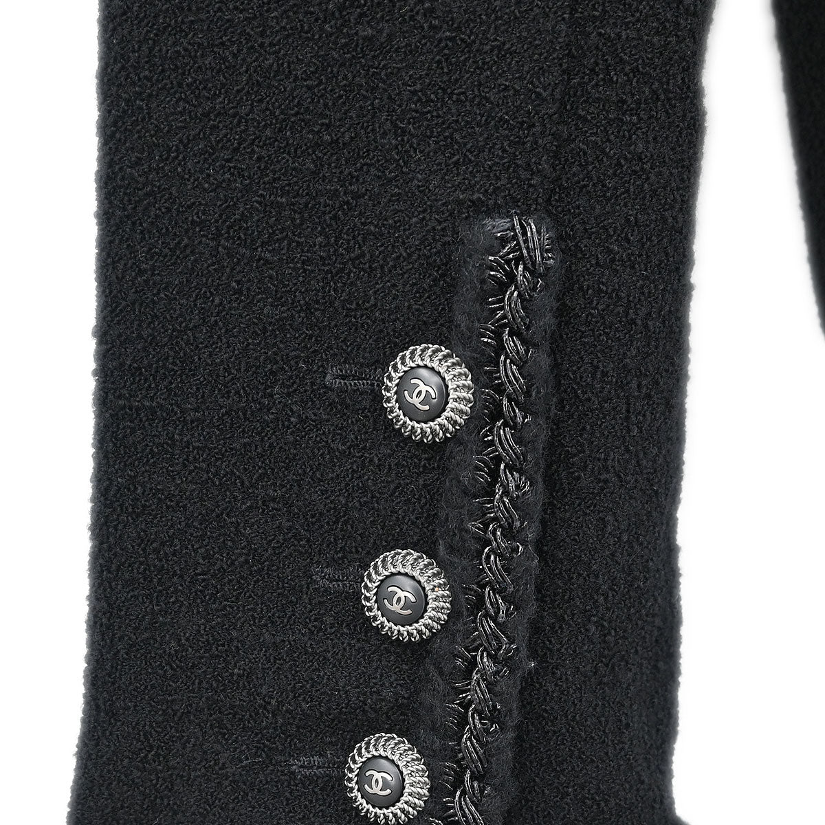 Chanel Single Breasted Jacket Black #36 - Image 3