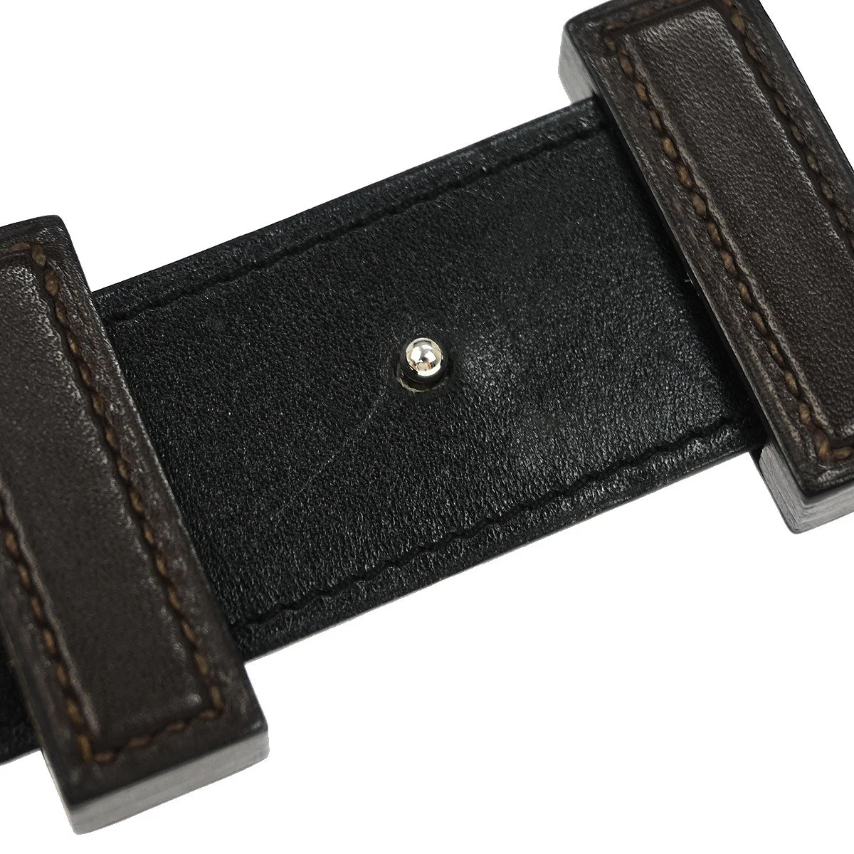 Hermes Brown Togo Box Calf Constance Reversible Belt #80 Small Good - Image 5