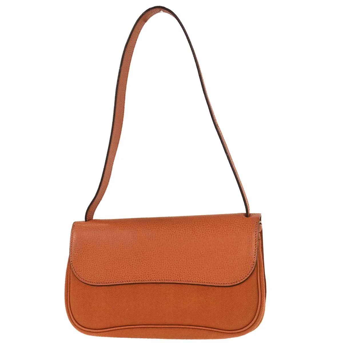 Hermes 2005 Orange Toile Chevrons Vache Liegee Sac Colorado PM Handbag - Image 2