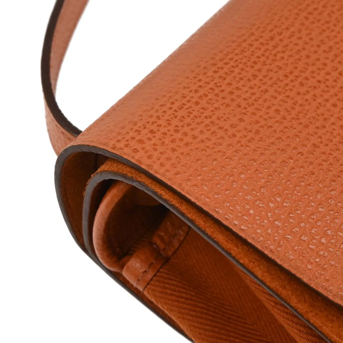 Hermes 2005 Orange Toile Chevrons Vache Liegee Sac Colorado PM Handbag - Image 6