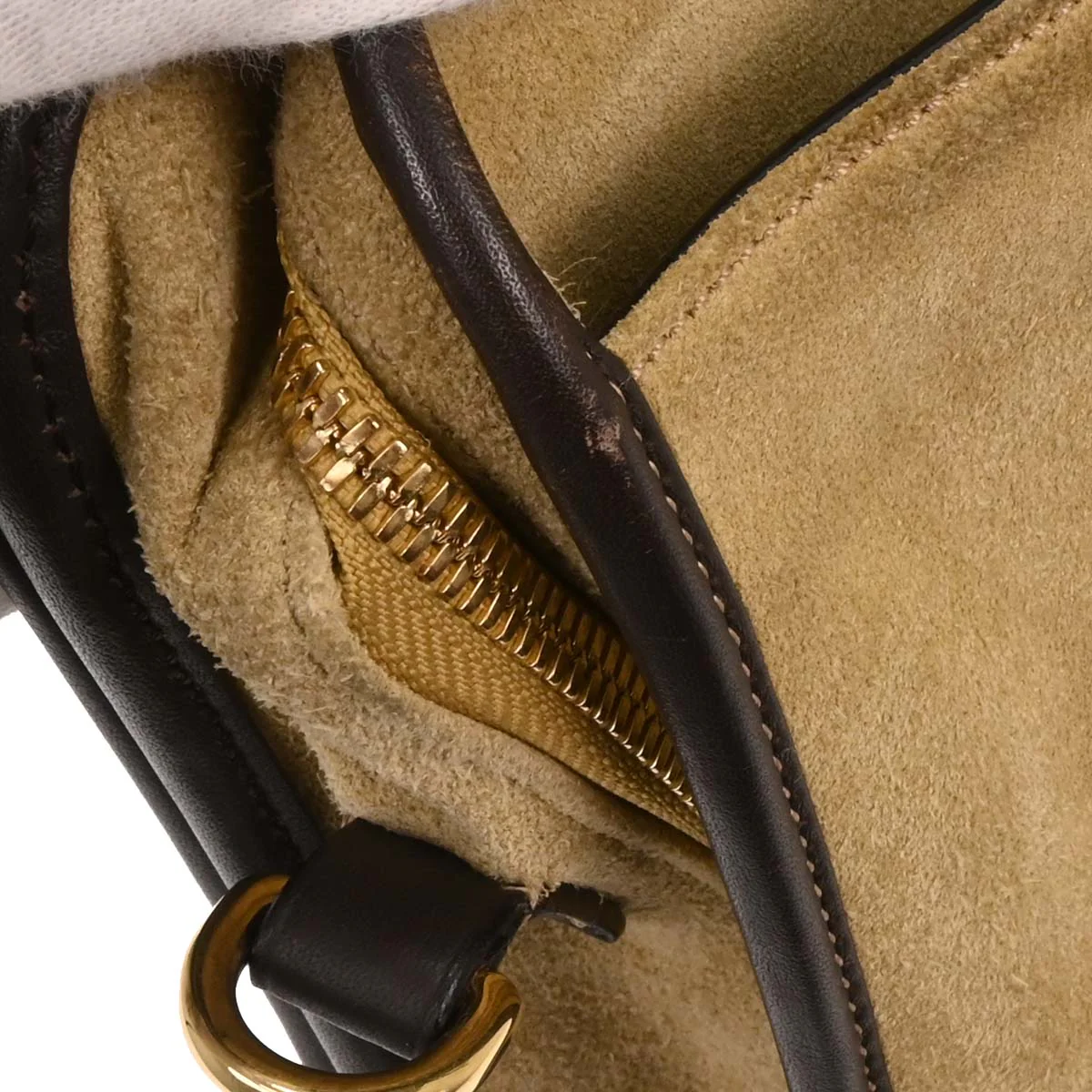 Loewe Beige Suede 2way Shoulder Handbag - Image 3