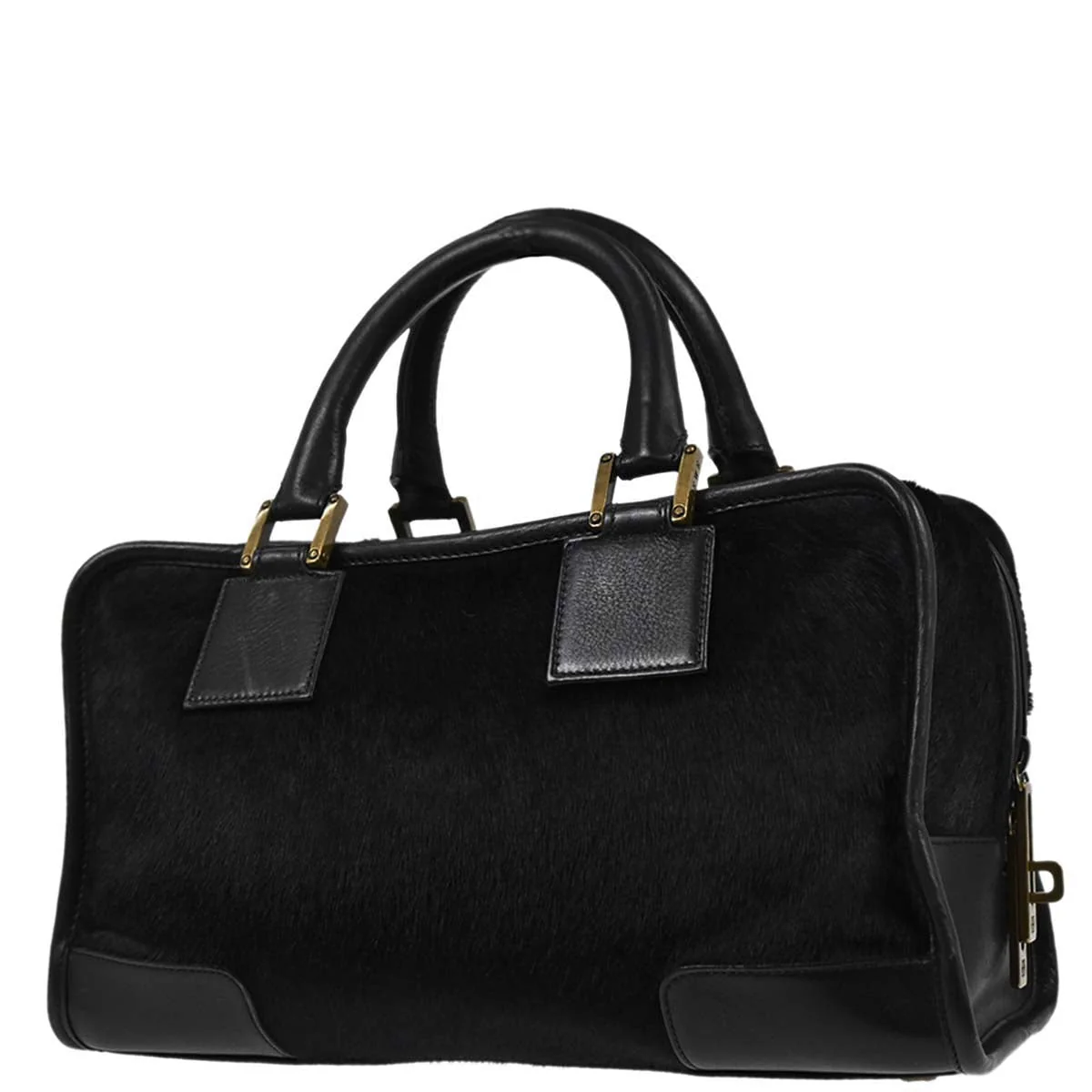 Loewe Black Pony Hair Amazona 28 Handbag - Image 2