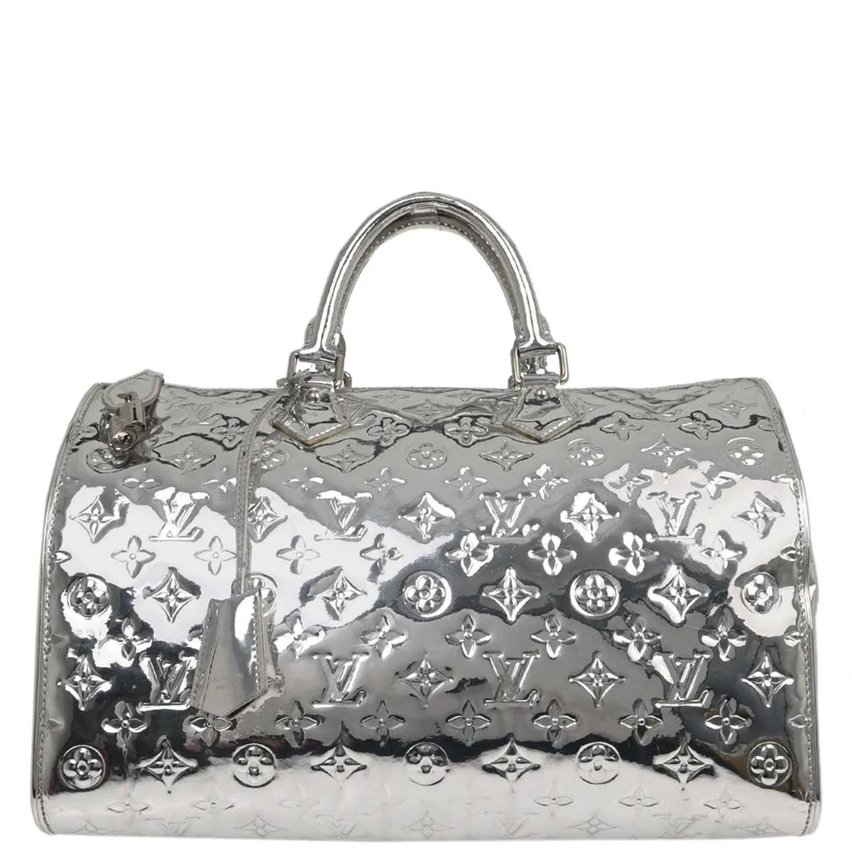 Louis Vuitton Silver Monogram Miroir Speedy 35 Handbag M95786