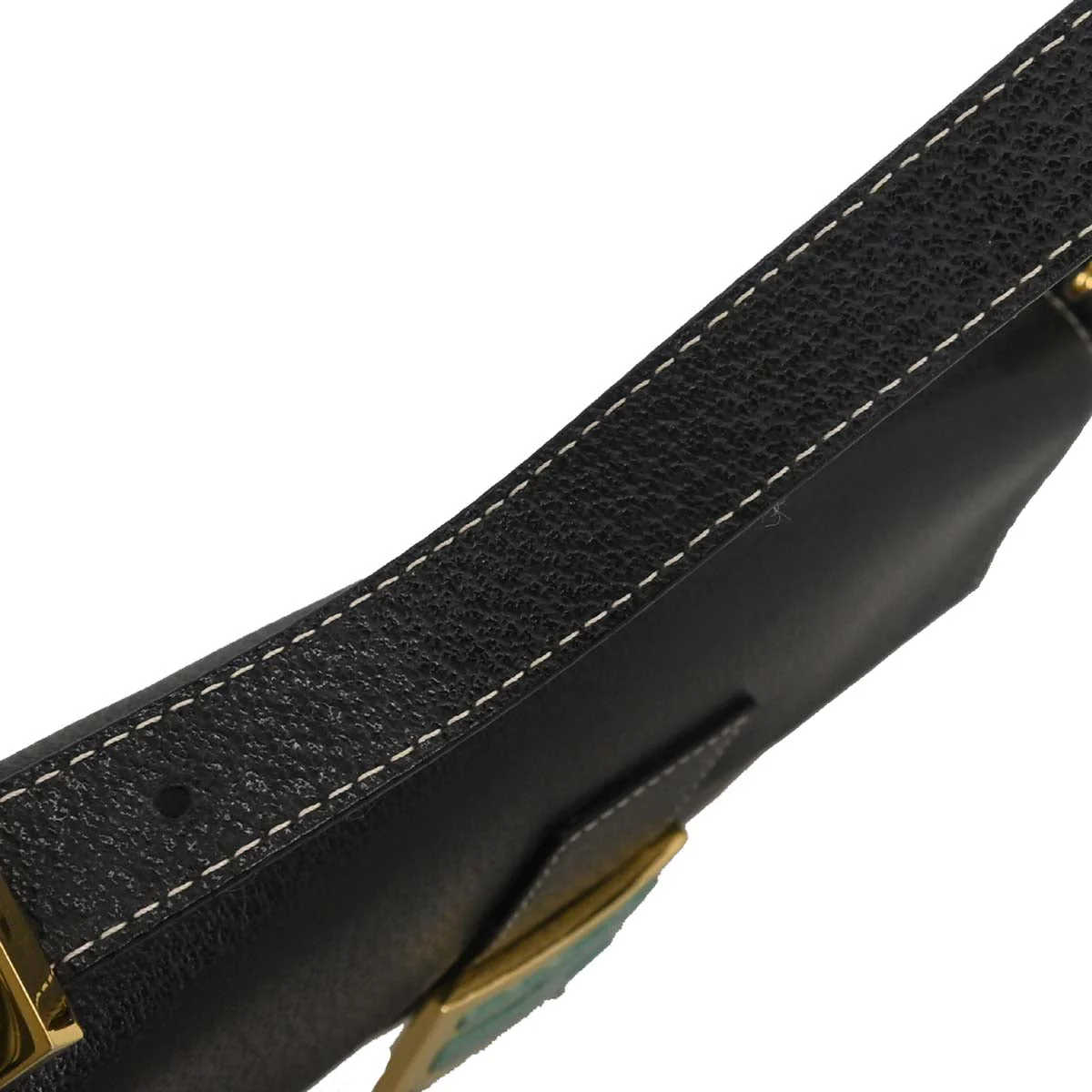 Fendi Black Leather Baguette Handbag - Image 10