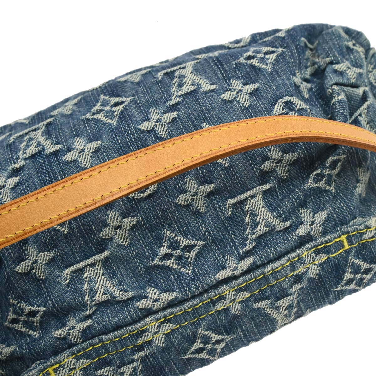 Louis Vuitton Blue Monogram Denim Mini Pleaty Handbag M95050 - Image 8