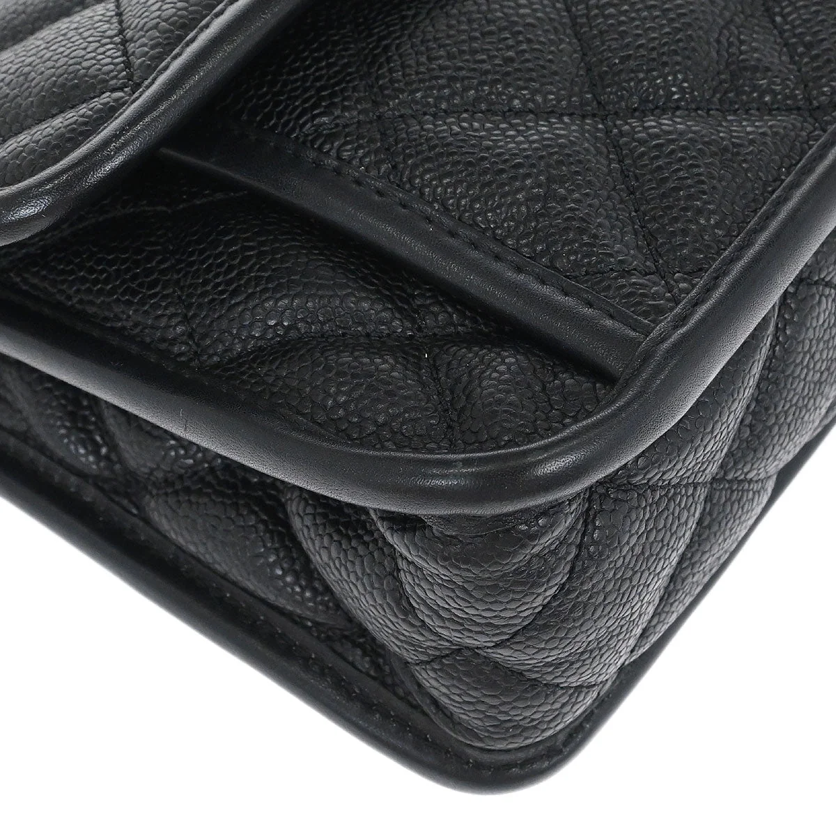 Chanel 2012-2013 Black Caviar French Riviera Shoulder Bag - Image 5